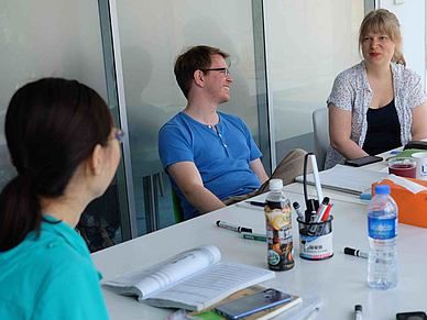 Gruppenunterricht an der Sprachschule Peking