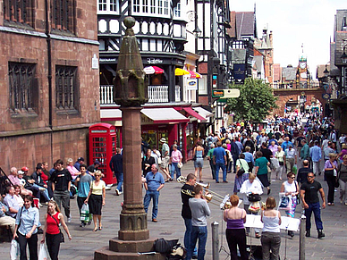 Straßenmusik in Chester, Englisch Sprachreisen für Schüler