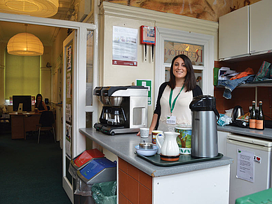 Kaffee Bar in der Englisch Sprachschule London Camden