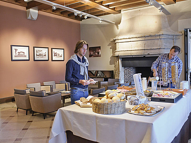 Gemeinsames Frühstück in Spa - Business Sprachreise Belgien