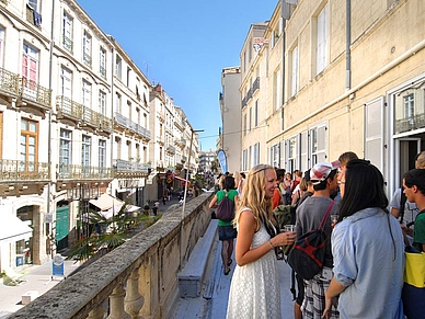 Dachterrasse der Französisch Sprachschule Montpellier