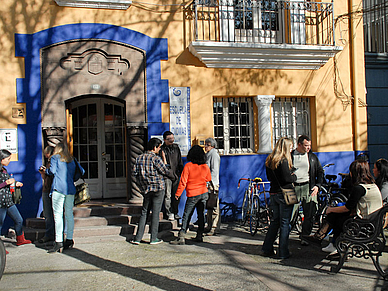 Eingang der Spanisch Sprachschule Santiago de Chile