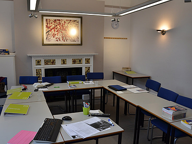 Unterrichtsraum, Sprachschule Business Englisch London Premium