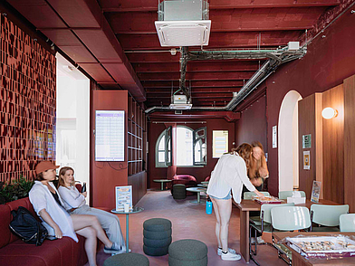 Student Lounge in der Spanisch Sprachschule Barcelona