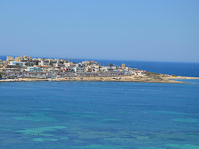 Blick auf Buġibba, Englisch Sprachreisen St. Julians, Malta