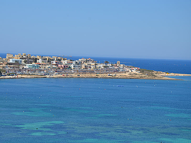 Blick auf Buġibba, Englisch Sprachreisen St. Julians, Malta