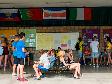 Pause in der Sonne, Französisch Sprachschule für Schüler Antibes