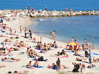 Badestrand, Schülersprachreisen Französisch Antibes