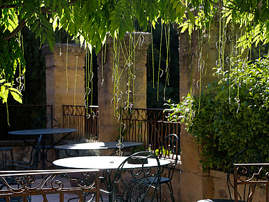 Terrasse der Sprachschule in Aix-en-Provence, Business Sprachentrainings Französisch