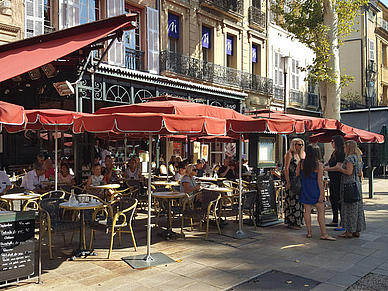 Bistro in Aix-en-Provence, Französisch Business Sprachreise