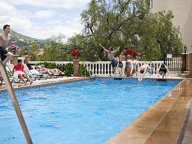 Badevergnügen, Spanisch Sprachschule Málaga